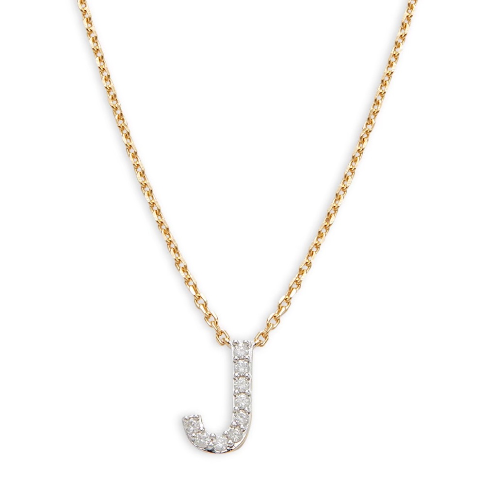 Effy 14K Goldplated Sterling Silver & Diamond J Initial Pendant Necklace